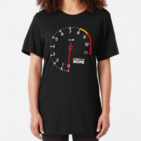 NISSAN スカイライン (NISSAN Skyline) R33 NISMO rev counter Slim Fit T-Shirt