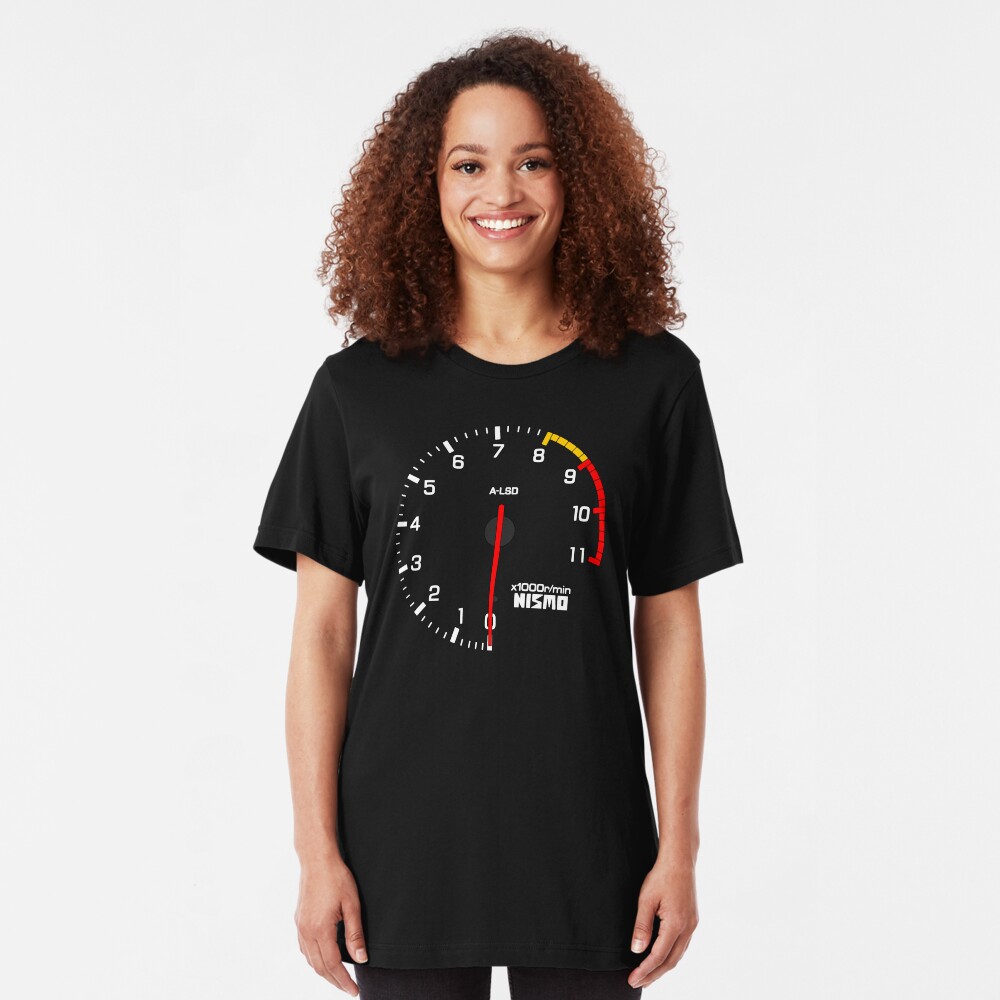 NISSAN スカイライン (NISSAN Skyline) R33 NISMO rev counter Slim Fit T-Shirt