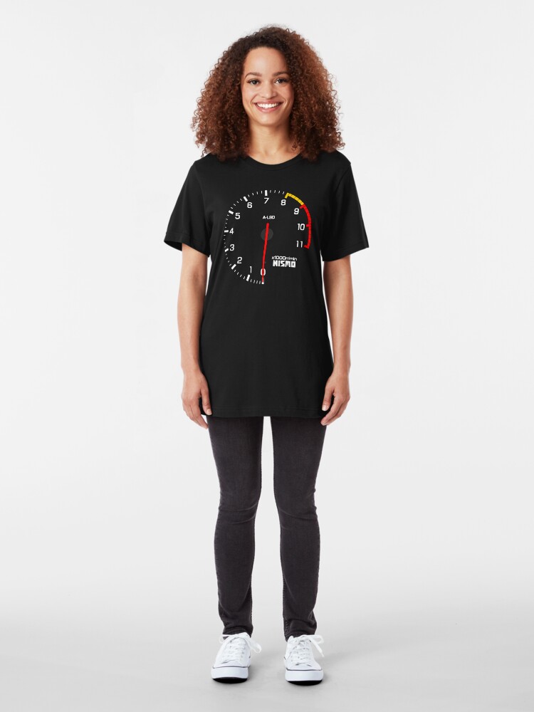 Alternative Ansicht von NISSAN スカイライン (NISSAN Skyline) R33 NISMO rev counter Slim Fit T-Shirt