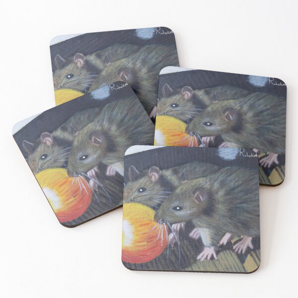 Item preview, Two rats and an apple designed and sold by Rebekah Gavra.
