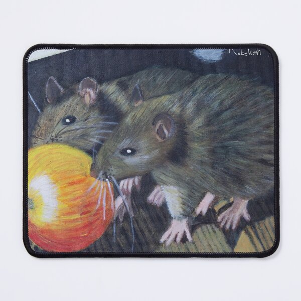 Item preview, Two rats and an apple designed and sold by Rebekah Gavra.