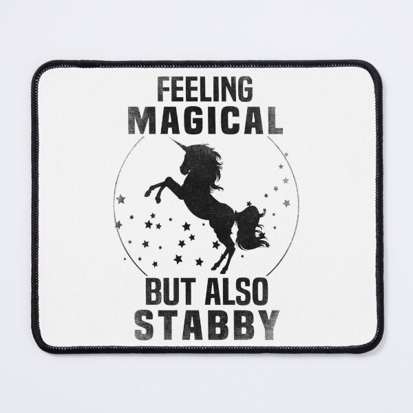 Item preview, Feeling magical but also Stabby, black Unicorn designed and sold by foramelie.