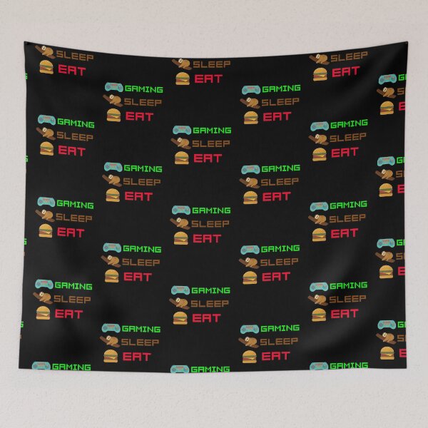 Item preview, Funny cool Gaming sleep eat repeat designed and sold by Zeus-Studio.