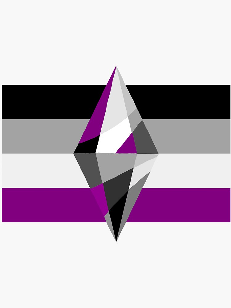 Asexual Pride Flag With Plumbob Sims 4 Sticker For Sale By Leahsfox Redbubble