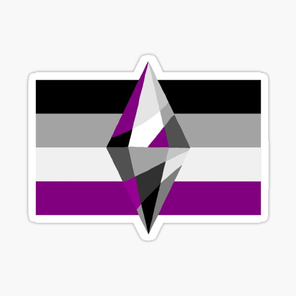 Asexual Pride Flag With Plumbob Sims 4 Sticker For Sale By Leahsfox Redbubble