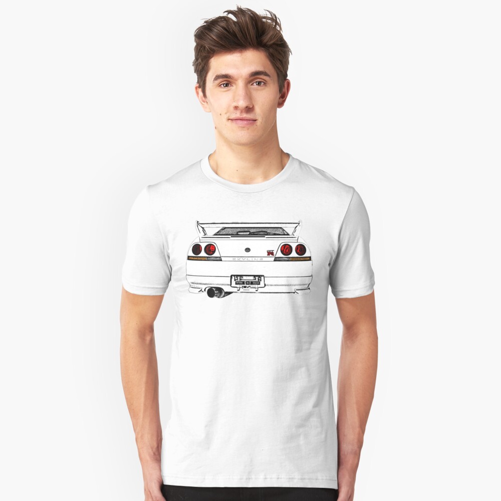 Nissan Skyline R33 GT-R (back) Slim Fit T-Shirt