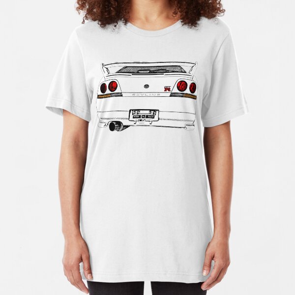 Nissan Skyline R33 GT-R (back) Slim Fit T-Shirt