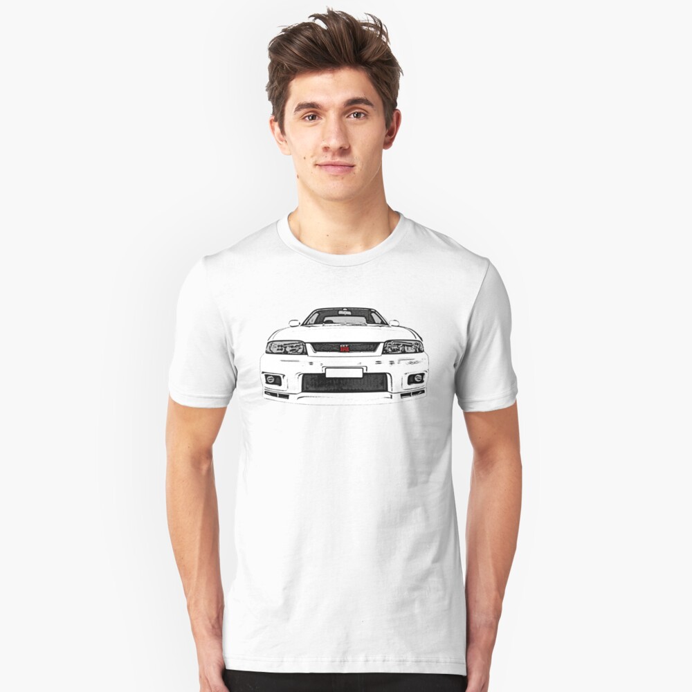 Nissan Skyline R33 GT-R (front) Slim Fit T-Shirt