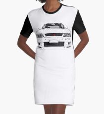 Nissan Skyline R33 GT-R (front) T-Shirt Kleid