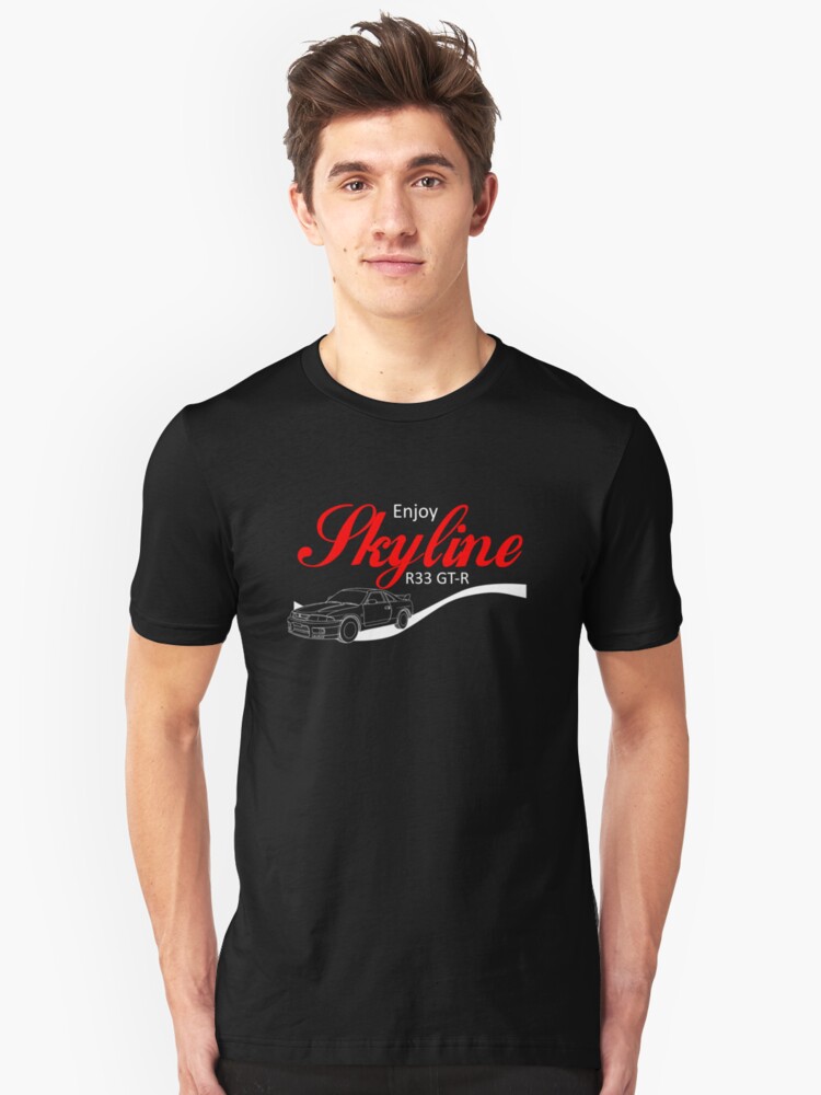 Alternative Ansicht von Enjoy Skyline R33 GT-R Slim Fit T-Shirt