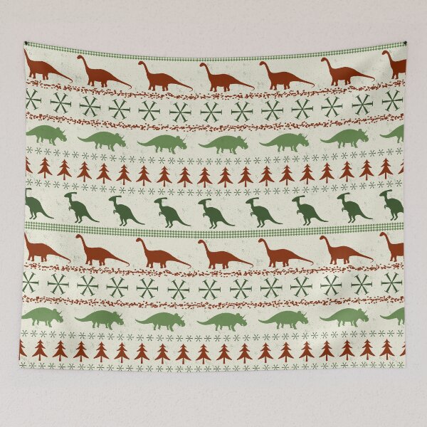 Item preview, Dinosaur Christmas Pattern designed and sold by LexieRJ.
