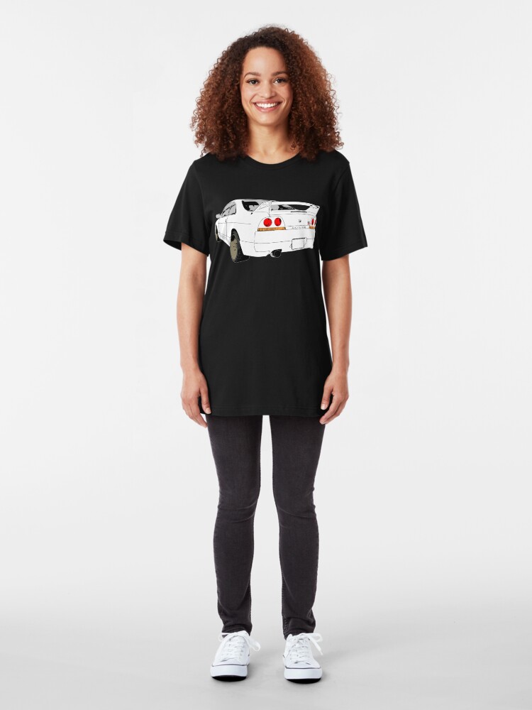 Alternative Ansicht von Nissan Skyline R33 GT-R (semi back) Slim Fit T-Shirt