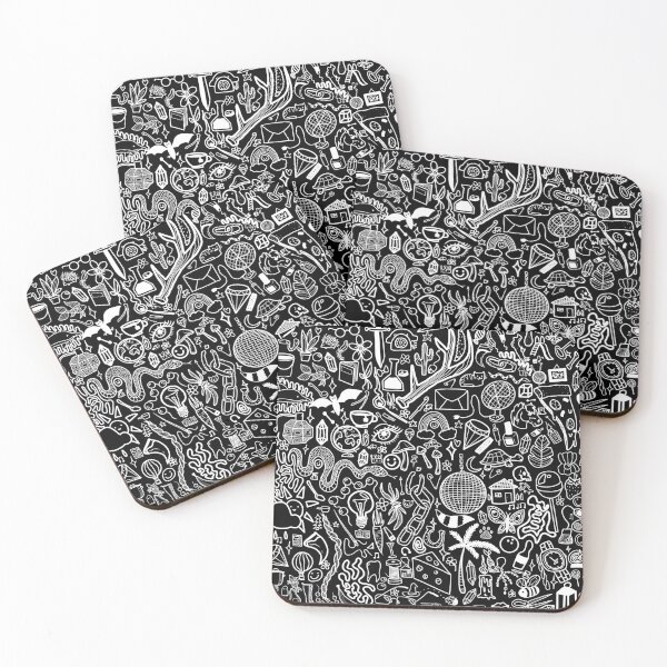 Item preview, Doodles on black designed and sold by Shramplet.