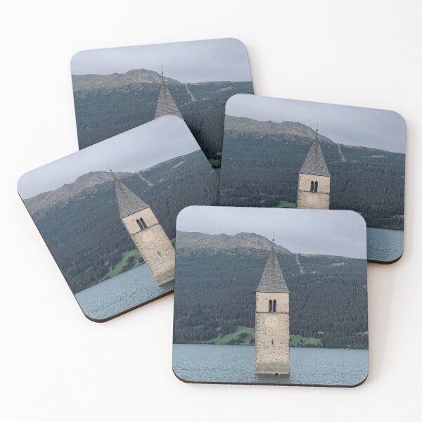 Item preview, Sunken church tower in Reschensee Italy designed and sold by TheNordicDesign.