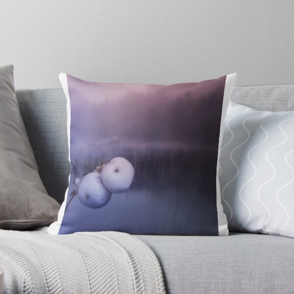 The Last Snowberries Throw Pillow