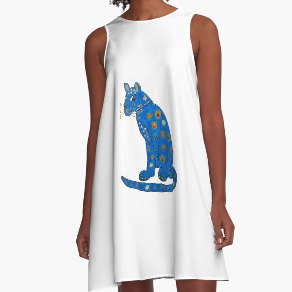 blue cat A-Line Dress