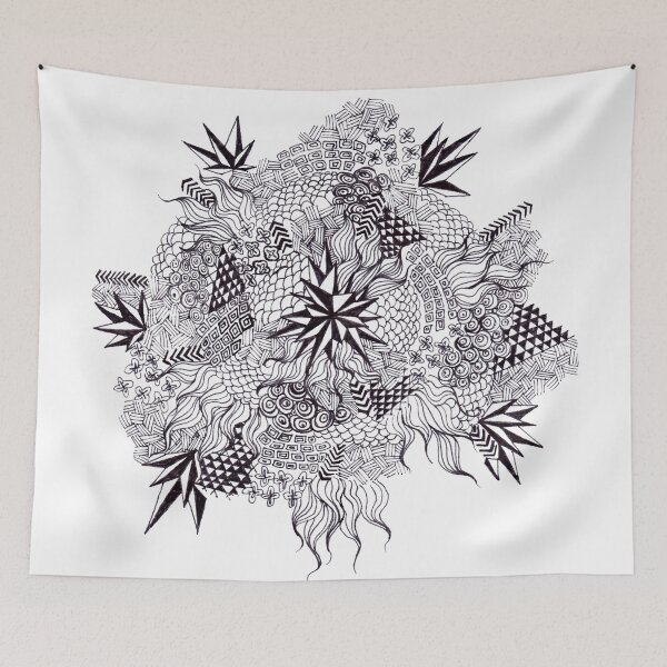 Item preview, Hand drawn patterns design (black) designed and sold by jaycejvr.