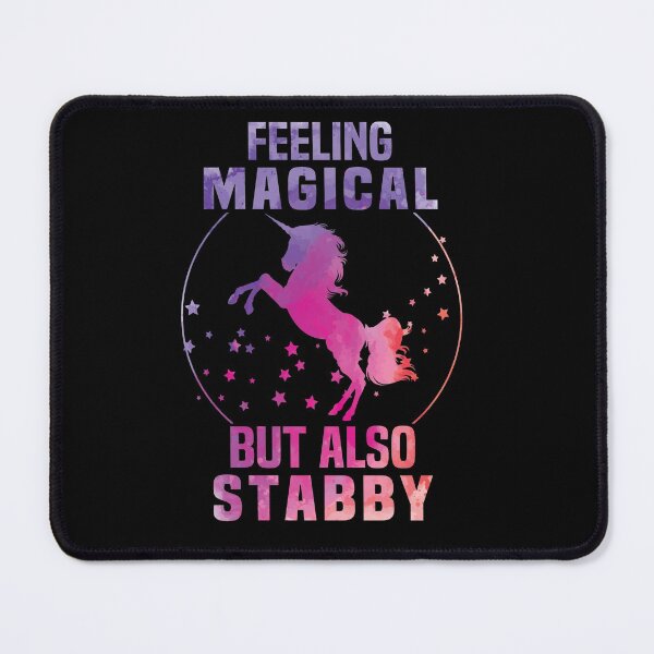 Item preview, Feeling magical but also Stabby, watercolor Unicorn designed and sold by foramelie.
