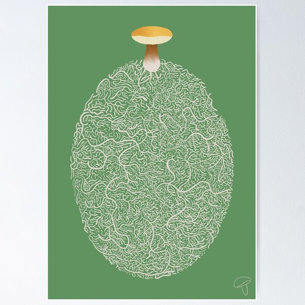 Item preview, Mycelium Maze - Bolete (Print Version) designed and sold by summersveil.