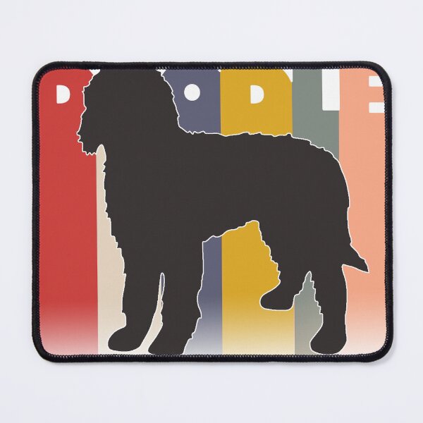 Item preview, Doodle silhouette - Doodle gift - Goldendoodle stickers, Labradoodle shirts -retro dog designed and sold by smooshfaceutd.