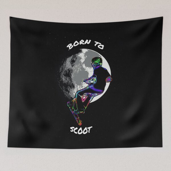 Item preview, Born to Scoot - Stunt Scooter Rider and Moon designed and sold by NaturePrints.