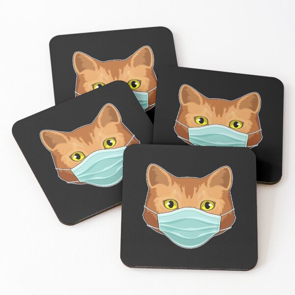 Item preview, Cat with Face mask designed and sold by Snabdesign84.