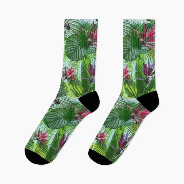 Item preview, Tropical flowers and leaves designed and sold by Lusy Rozumna.