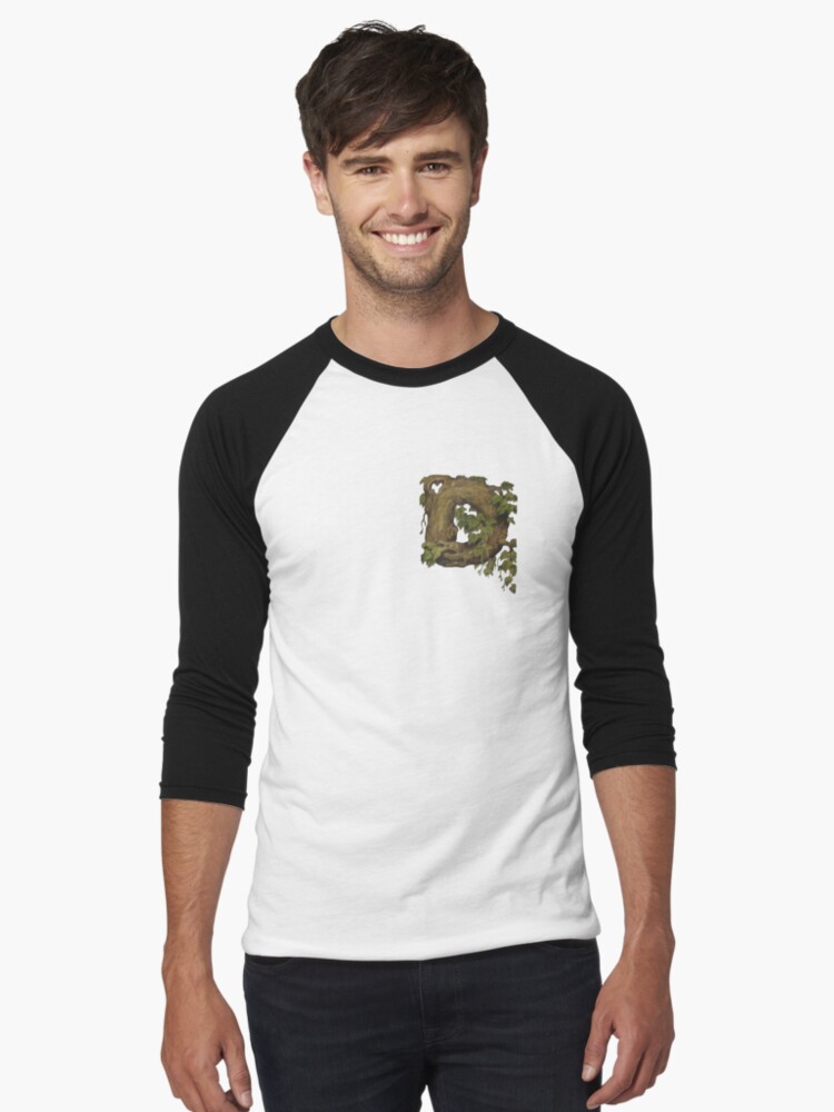 Aperçu 1 sur 3. T-shirt baseball manches ¾ avec l'œuvre D - lettre, lettre en bois, initiales. T-shirt premium créée et vendue par KamozaArt.