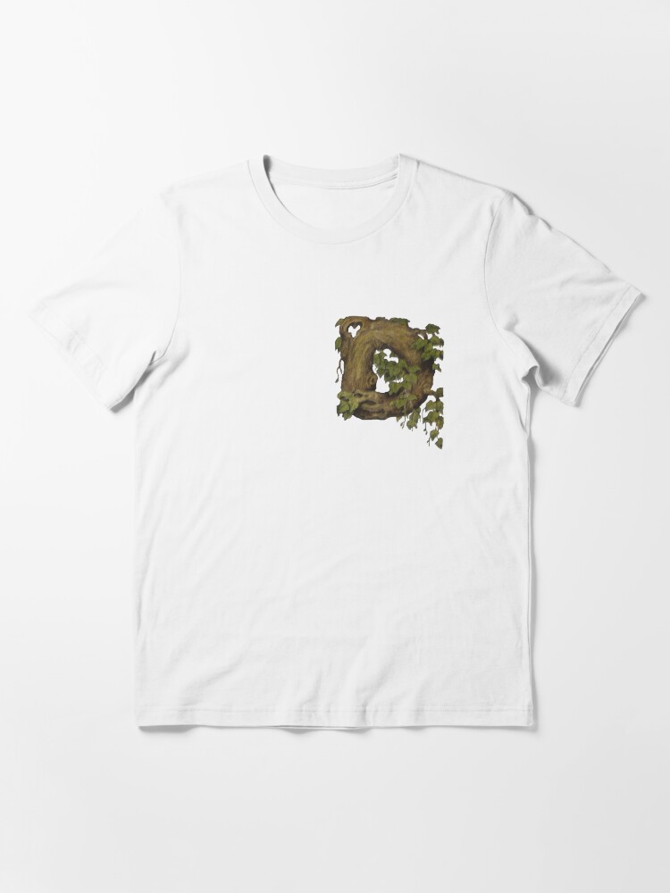 Aperçu 3 sur 7. T-shirt essentiel avec l'œuvre D - lettre, lettre en bois, initiales. T-shirt premium créée et vendue par KamozaArt.