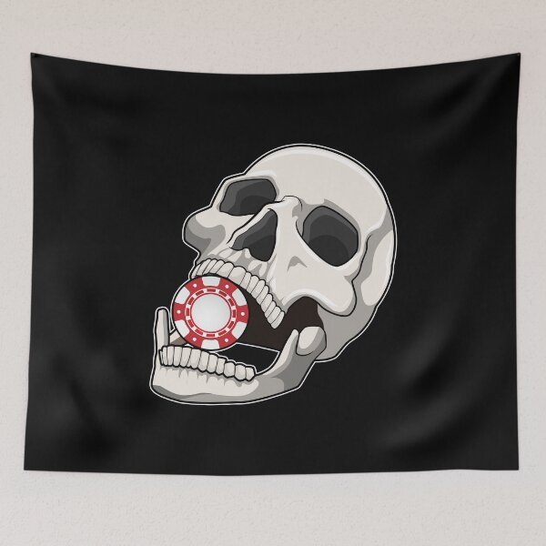 Item preview, Skull with Poker chip designed and sold by Snabdesign84.