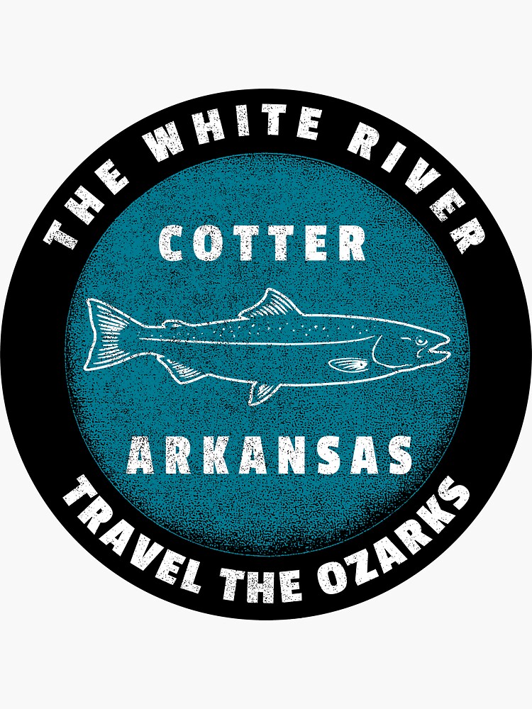 "The White River Cotter, Arkansas " Sticker for Sale by trampimages Redbubble