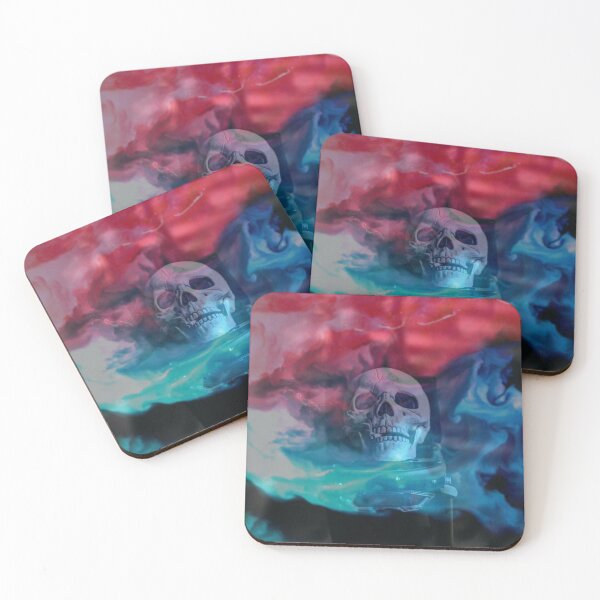 Item preview, Skull Art/Gray Smoking Skull Face designed and sold by haRexia.