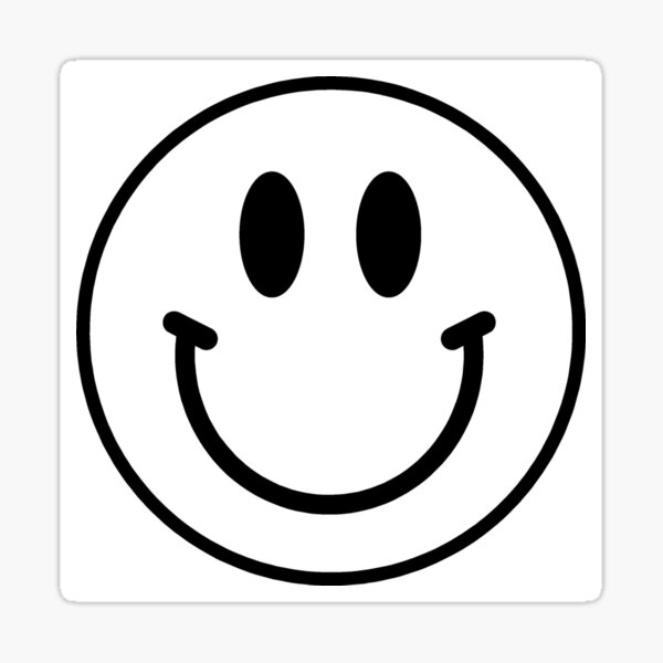Black Smiley Face Stickers Redbubble