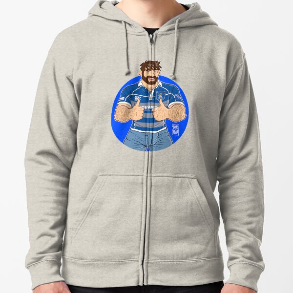ADAM LIKES RUGBY Zipped Hoodie