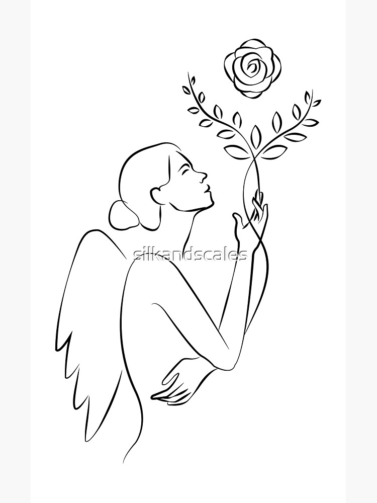 Signe du zodiaque vierge minimaliste dessin au trait moderne rose astrologie Impression photo