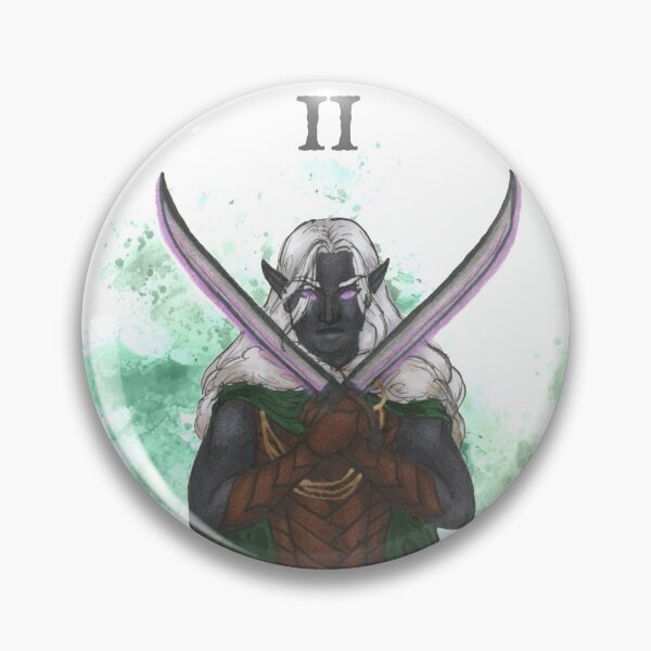 Item preview, Drizzt Tarot Two of Swords designed and sold by G Draws.