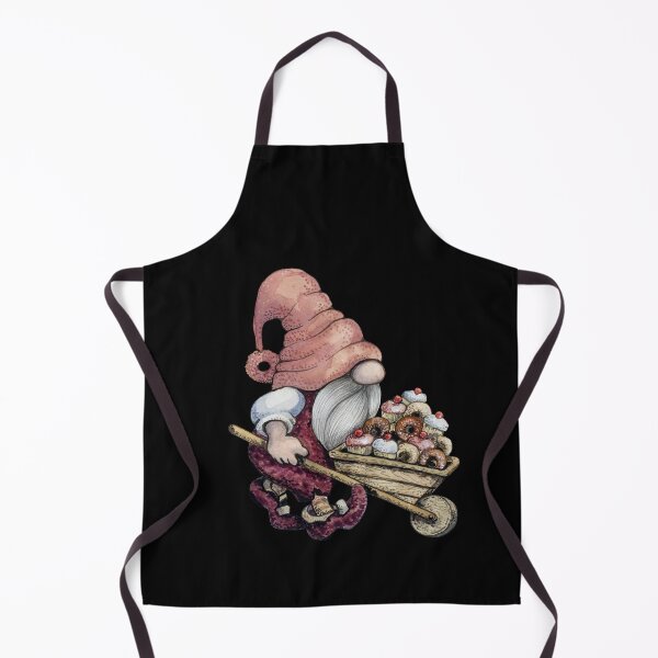 Item preview, Funny Christmas Cute Gnome Baker Design Donut Hat Wheelbarrow Of Donuts designed and sold by BuddyBoots.
