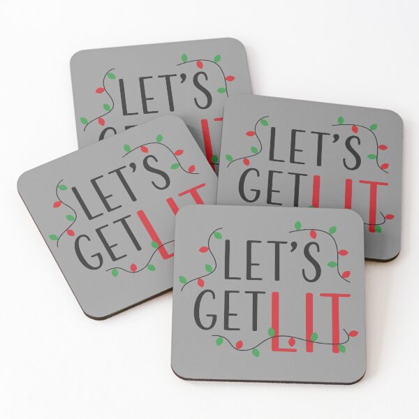 Item preview, Cute, simple, festive Christmas lights Let's get lit designed and sold by CBNetwork.