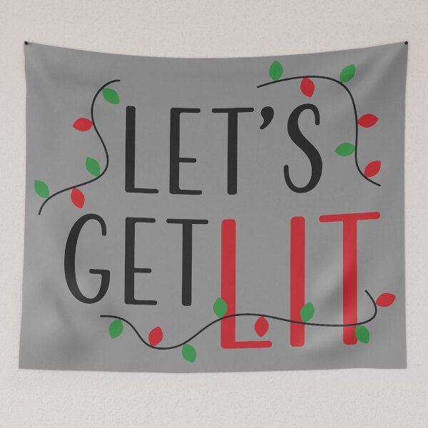 Item preview, Cute, simple, festive Christmas lights Let's get lit designed and sold by CBNetwork.