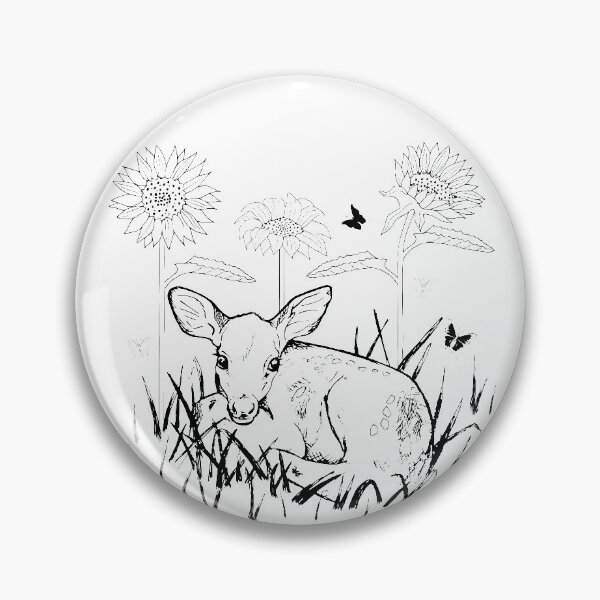 Item preview, Fallow Baby Deer Line Art designed and sold by CJAura by Claire Jane Johnson.