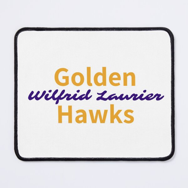 Item preview, Wilfrid Laurier University Golden Hawk Yellow + Purple Cursive Logo designed and sold by Everyday Designs.