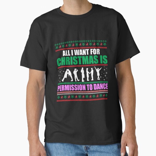 Artikel-Vorschau von Alles, was ich mir zu Weihnachten wünsche, ist die Erlaubnis zum Tanzen - Army Silhouette, Ugly Sweater Army, designt und verkauft von trendistic.