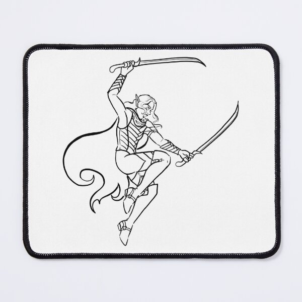 Item preview, Jumping Drizzt designed and sold by G Draws.