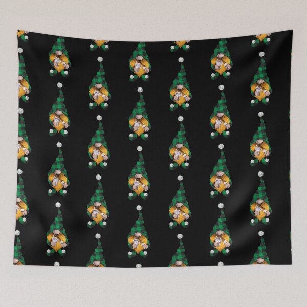 Item preview, Cute Funny Christmas Gnome Buffalo Plaid With Coffee Cup Artwork designed and sold by BuddyBoots.