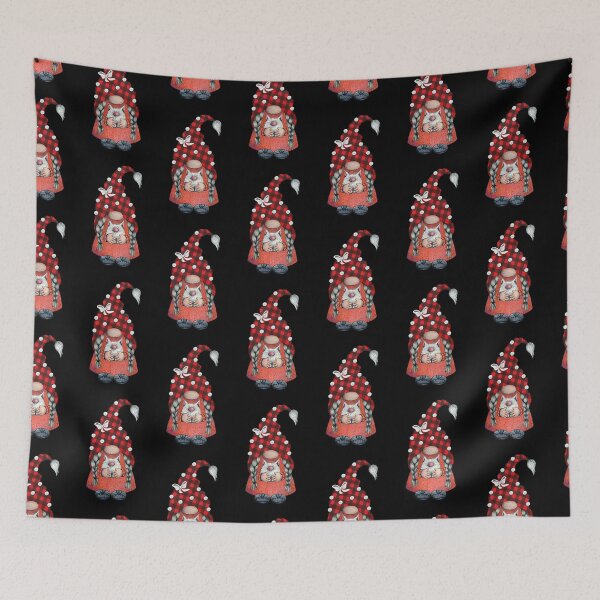 Item preview, Cute Funny Christmas Gnome Buffalo Plaid With Cat Artwork designed and sold by BuddyBoots.