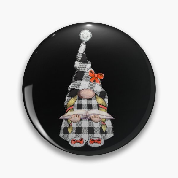 Item preview, Cute Funny Christmas Gnome Buffalo Plaid With Book Artwork designed and sold by BuddyBoots.