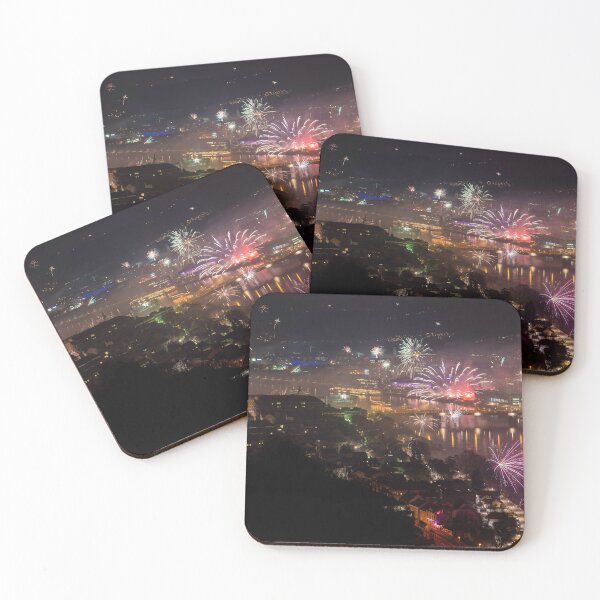 Item preview, New year with fireworks in Linz designed and sold by Lexpixelart.