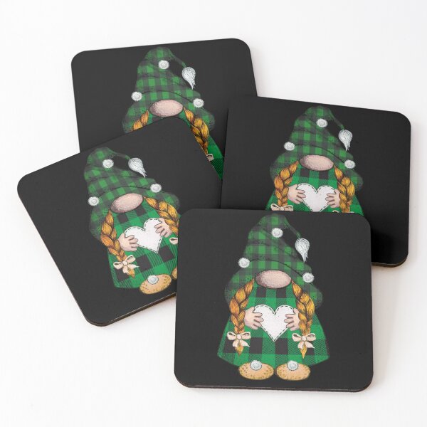 Item preview, Cute Funny Christmas Gnome Buffalo Plaid With Heart Artwork designed and sold by BuddyBoots.