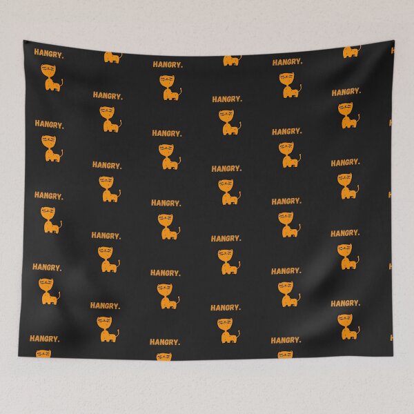 Item preview, HANGRY CAT IN GOLD AND BLACK designed and sold by DoloresAlaire.