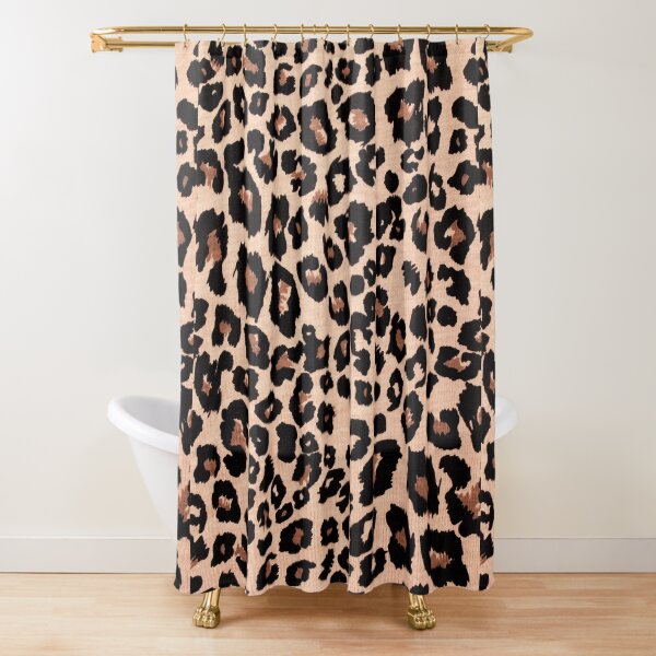 Leopard Animal Print African Safari Jungle Style Shower Curtain